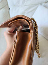 Load image into Gallery viewer, Chanel Caramel Cognac Chevron Classic Medium Flap 24k Gold