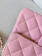 Load image into Gallery viewer, Chanel Mini Square Sakura Pink Caviar Vintage 24k Gold