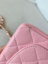 Load image into Gallery viewer, Chanel Mini Square Sakura Pink Caviar Vintage 24k Gold