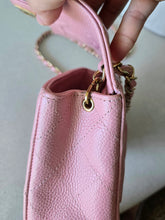 Load image into Gallery viewer, Chanel Mini Square Sakura Pink Caviar Vintage 24k Gold