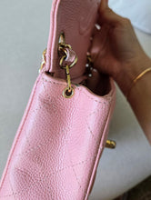 Load image into Gallery viewer, Chanel Mini Square Sakura Pink Caviar Vintage 24k Gold