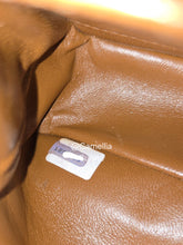 Load image into Gallery viewer, Chanel Caramel Cognac Chevron Classic Medium Flap 24k Gold