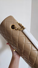 Load image into Gallery viewer, Chanel Dark Beige Classic Medium Flap 24k Gold