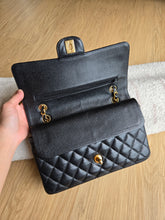 Load image into Gallery viewer, Chanel Medium Classic Flap Black Caviar 24k Gold