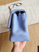 Load image into Gallery viewer, Chanel 21p Baby Blue Classic Mini Square Champagne Gold Hw