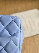 Load image into Gallery viewer, Chanel 21p Baby Blue Classic Mini Square Champagne Gold Hw