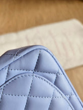 Load image into Gallery viewer, Chanel 21p Baby Blue Classic Mini Square Champagne Gold Hw