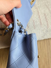 Load image into Gallery viewer, Chanel 21p Baby Blue Classic Mini Square Champagne Gold Hw