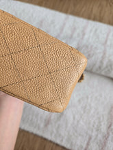 Load image into Gallery viewer, Chanel Dark Beige Caviar Mini Square Vtg 24k Gold