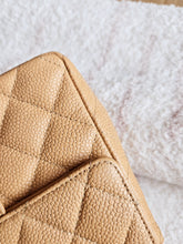 Load image into Gallery viewer, Chanel Dark Beige Caviar Mini Square Vtg 24k Gold