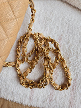 Load image into Gallery viewer, Chanel Dark Beige Caviar Mini Square Vtg 24k Gold