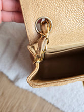 Load image into Gallery viewer, Chanel Dark Beige Caviar Mini Square Vtg 24k Gold