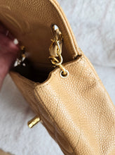 Load image into Gallery viewer, Chanel Dark Beige Caviar Mini Square Vtg 24k Gold