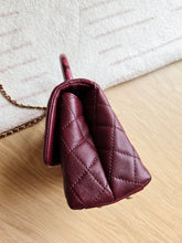 Load image into Gallery viewer, Burgundy Coco Handle Small Caviar Gold Hardware