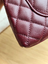 Load image into Gallery viewer, Burgundy Coco Handle Small Caviar Gold Hardware