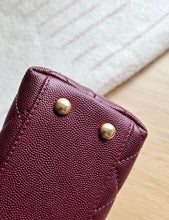 Load image into Gallery viewer, Burgundy Coco Handle Small Caviar Gold Hardware