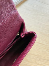 Load image into Gallery viewer, Burgundy Coco Handle Small Caviar Gold Hardware