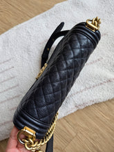 Load image into Gallery viewer, Chanel Boy Bag Old Medium Caviar Gold Hw
