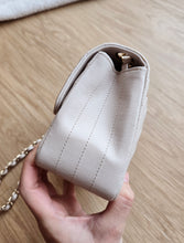 Load image into Gallery viewer, Chanel 18b Ivory Caviar Chevron Classic Mini Square Gold Hw
