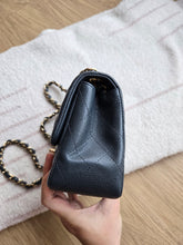 Load image into Gallery viewer, Chanel 18B Grey Caviar Classic Mini Square Gold Hw