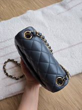 Load image into Gallery viewer, Chanel 18B Grey Caviar Classic Mini Square Gold Hw
