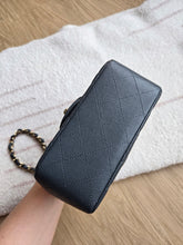 Load image into Gallery viewer, Chanel 18B Grey Caviar Classic Mini Square Gold Hw