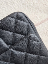 Load image into Gallery viewer, Chanel 18B Grey Caviar Classic Mini Square Gold Hw