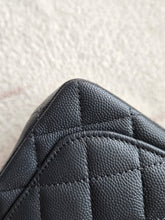 Load image into Gallery viewer, Chanel 18B Grey Caviar Classic Mini Square Gold Hw