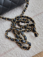 Load image into Gallery viewer, Chanel 18B Grey Caviar Classic Mini Square Gold Hw