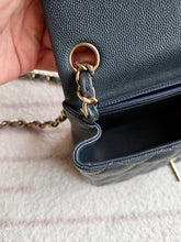 Load image into Gallery viewer, Chanel 18B Grey Caviar Classic Mini Square Gold Hw