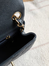 Load image into Gallery viewer, Chanel 18B Grey Caviar Classic Mini Square Gold Hw