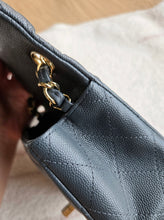 Load image into Gallery viewer, Chanel 18B Grey Caviar Classic Mini Square Gold Hw