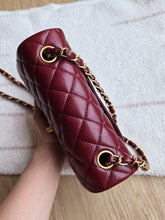 Load image into Gallery viewer, Chanel 15B Burgundy Caviar Classic Mini Rectangle Gold Hw
