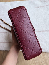 Load image into Gallery viewer, Chanel 15B Burgundy Caviar Classic Mini Rectangle Gold Hw