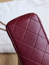 Load image into Gallery viewer, Chanel 15B Burgundy Caviar Classic Mini Rectangle Gold Hw