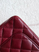 Load image into Gallery viewer, Chanel 15B Burgundy Caviar Classic Mini Rectangle Gold Hw