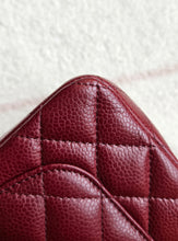 Load image into Gallery viewer, Chanel 15B Burgundy Caviar Classic Mini Rectangle Gold Hw