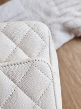 Load image into Gallery viewer, Chanel 17c Ivory Caviar Classic Mini Square Gold Hw