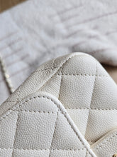 Load image into Gallery viewer, Chanel 17c Ivory Caviar Classic Mini Square Gold Hw