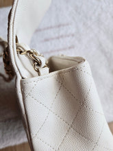 Load image into Gallery viewer, Chanel 17c Ivory Caviar Classic Mini Square Gold Hw