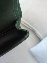 Load image into Gallery viewer, Chanel Forest Green Classic Medium Flap Caviar Silver Hw