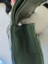 Load image into Gallery viewer, Chanel Forest Green Classic Medium Flap Caviar Silver Hw