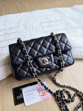 Load image into Gallery viewer, Chanel Mini Rectangle Midnight Caviar Silver Hw