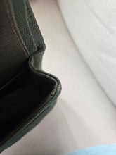 Load image into Gallery viewer, Chanel Forest Green Caviar Classic Medium Flap Silver Hw