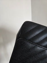 Load image into Gallery viewer, Chanel Mini Rectangle Chevron Black Caviar Gold Hw