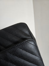 Load image into Gallery viewer, Chanel Mini Rectangle Chevron Black Caviar Gold Hw