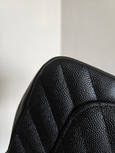 Load image into Gallery viewer, Chanel Mini Rectangle Chevron Black Caviar Gold Hw