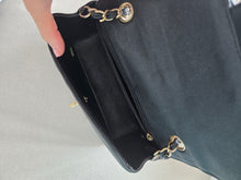 Load image into Gallery viewer, Chanel Mini Rectangle Chevron Black Caviar Gold Hw
