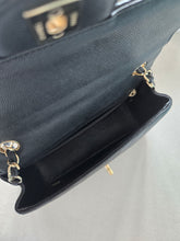 Load image into Gallery viewer, Chanel Mini Rectangle Chevron Black Caviar Gold Hw