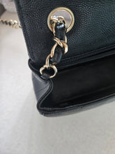 Load image into Gallery viewer, Chanel Mini Rectangle Chevron Black Caviar Gold Hw